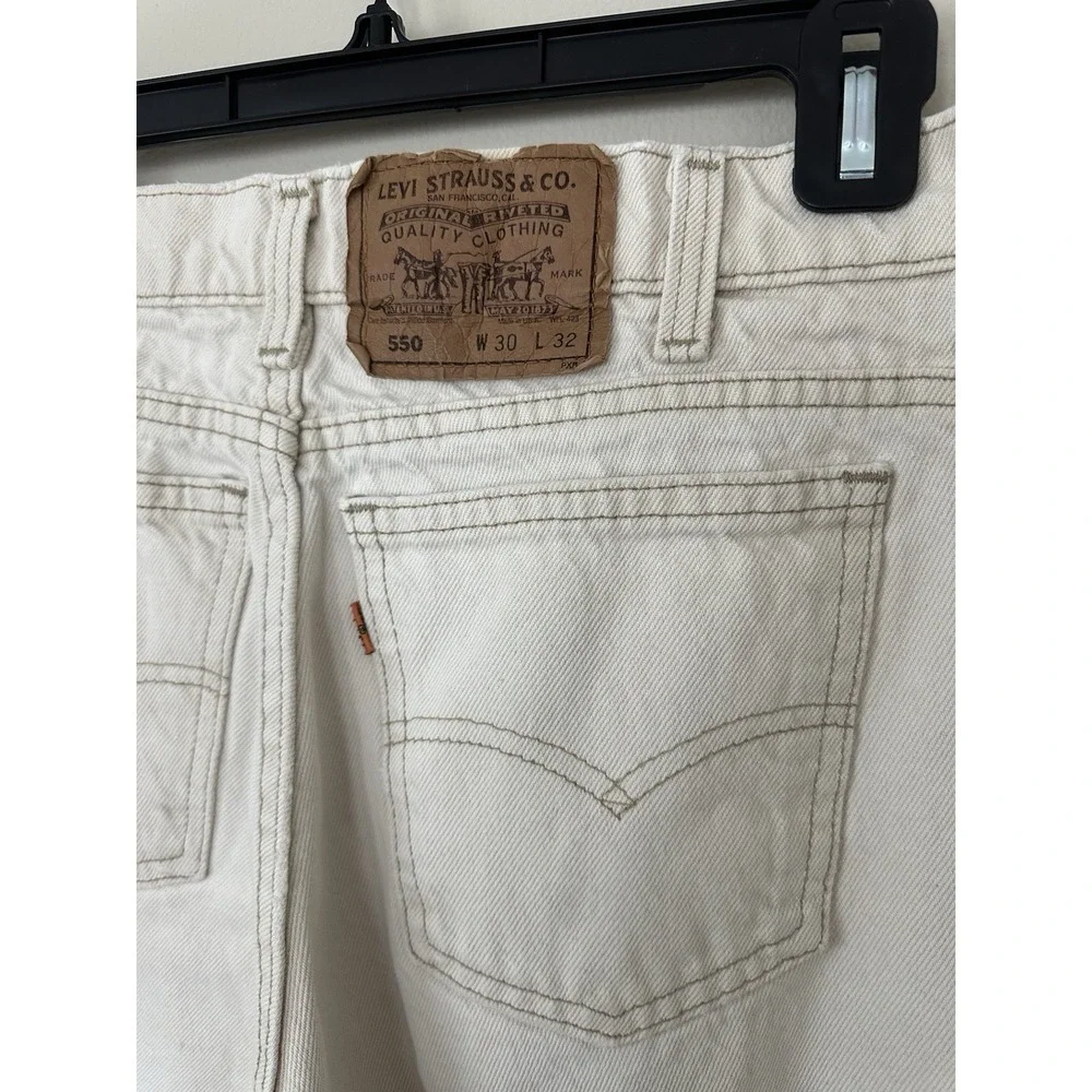 VTG Levis 550 W30x32‎ Off White Made In USA 1992 Vintage
